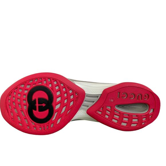 GUCCI Men's GG Run Sneakers Technical Knit 680900 Red Black Gray Sz 11 US 11.5 - Picture 13 of 16